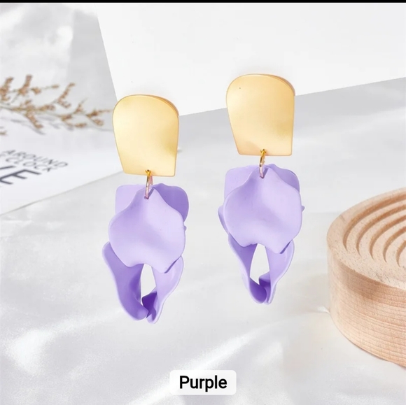 Foral Earrings, Jewelry, Dangle Drop Earrings, Fashion Earrings - Picture 8 of 9